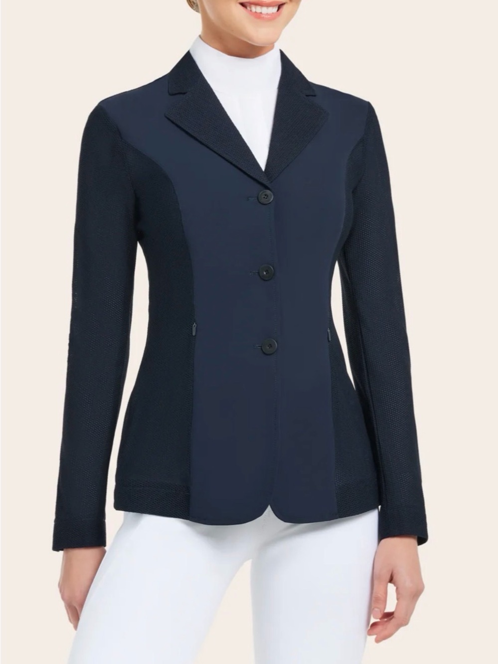 Women’s Harmony Mesh Navy Show Jacket - Tailored Equestrian Blazer